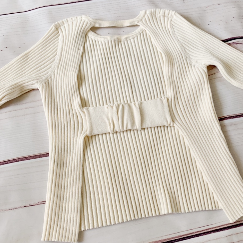 Zara Ribbed Top With Open Back - Picture 4 of 5
